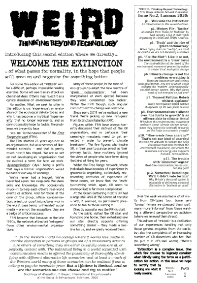 WEIRD Journal: ‘Front cover of Issue No.2’