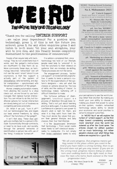 WEIRD Journal: ‘Front cover of Issue No.4’