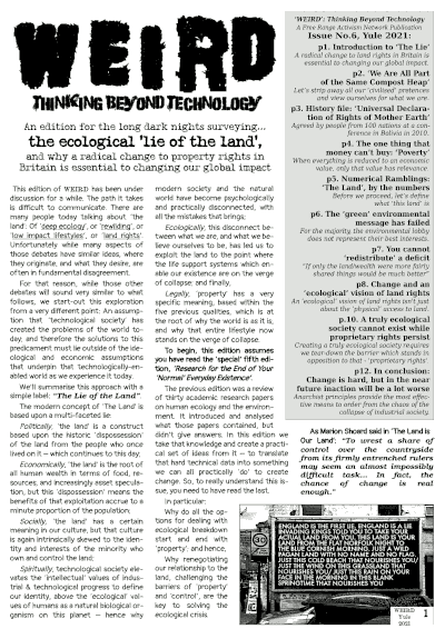 WEIRD Journal: ‘Front cover of Issue No.6’